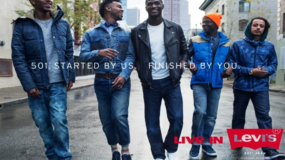 Levi's' 501s Ad for the classic look. A straight leg jean that fits every man and woman.