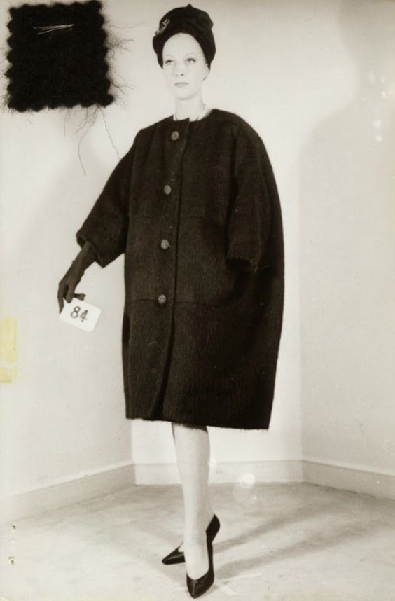 The cocoon coat was introduced in the 60s. 