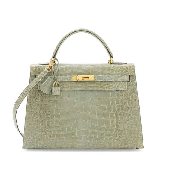 Hermes Kelly bag or Sac a Depeches in green